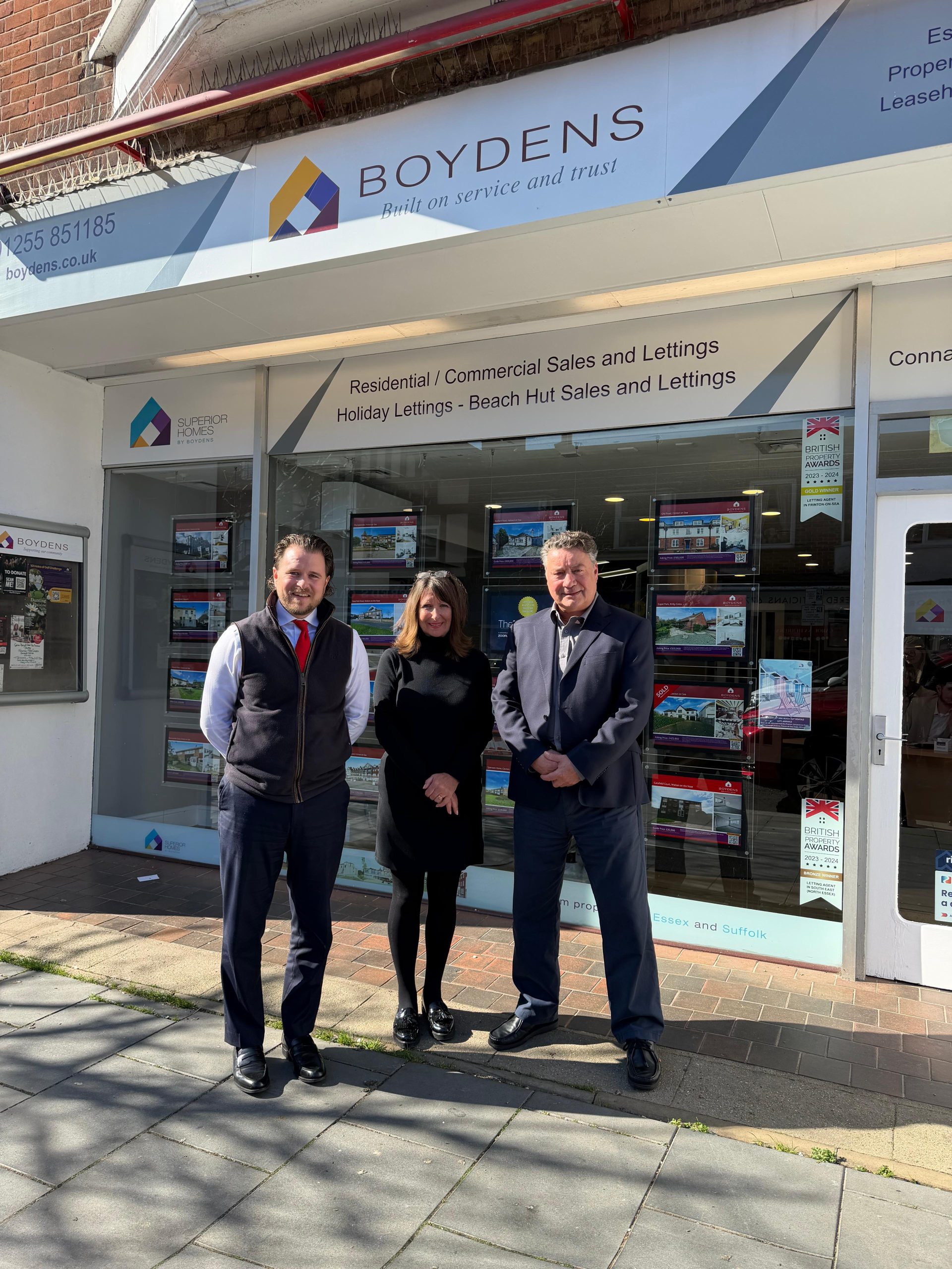 L-R Philip Boyden with Carolyn Rutherford and Andrew Woollcott